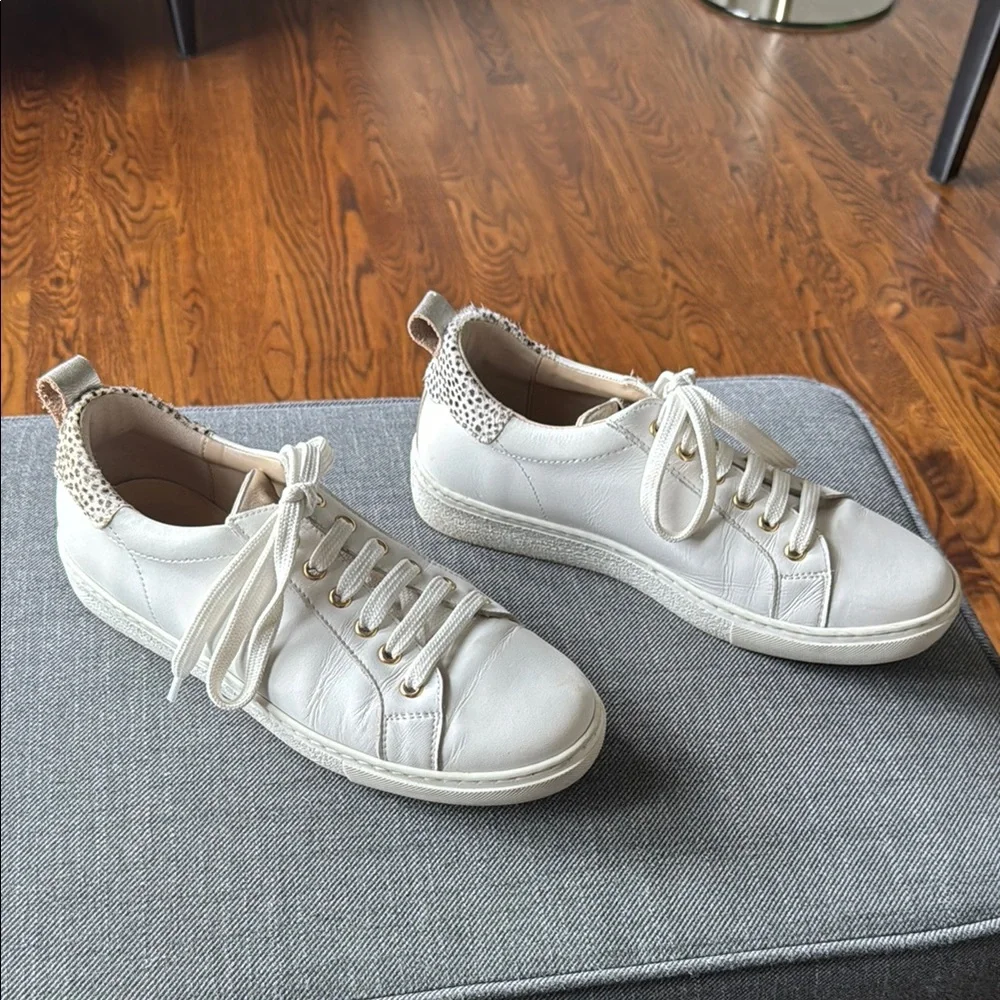 Mint Velvet Women's White Leather Sneakers - Picture 2 of 14